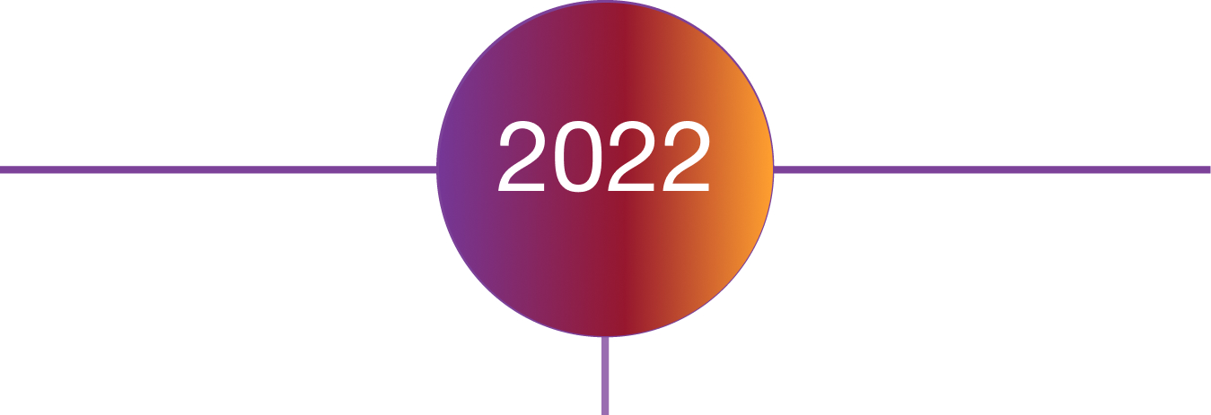Timeline icon displaying the year 2022